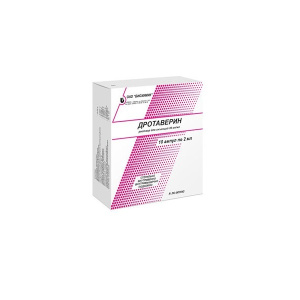 Купить  Дротаверин раствор для инъекций 20мг/мл амп 2мл №10