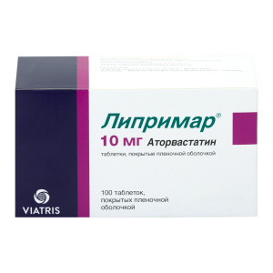 Липримар 10 мг 100 шт таблетки покрытые пленочной оболочкой