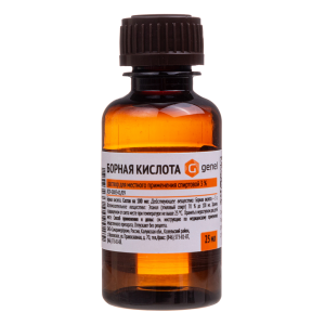 Купить  Борная к-та р-р д/местн примен спирт 3% фл 25мл