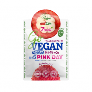 Купить  7 Days Go Vegan маска для лица тканевая Арт.ВСД183 25г fruity Friday PINK DAY Для тех, кто любит посочнее
