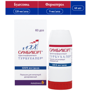Симбикорт Турбухалер пор д/инг доз 320мкг/9мкг 60ДОЗ