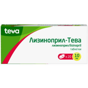 Купить  Лизиноприл-Тева таб 10мг № 20