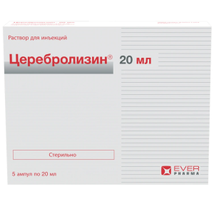 Церебролизин р-р д/инъекций амп 20мл №5 Купить Церебролизин р-р д/инъекций амп 20мл №5