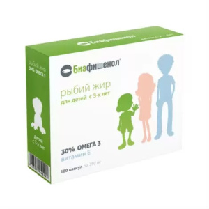 Купить  Биафишенол Рыбий жир капс №100 д/детей