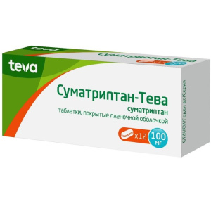 Купить  Суматриптан-Тева таб ппо 100мг №12