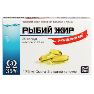 Купить  Реалкапс Рыбий жир очищенный 700 мг 30 шт капсулы