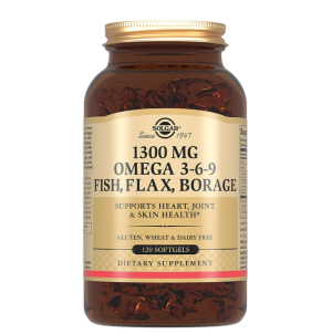 Купить  Solgar Комплекс жирных кислот 1300 мг Омега 3-6-9 120 шт капсулы