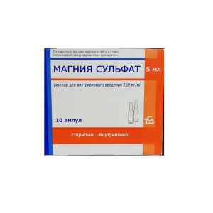 Купить  Магния Сульфат р-р д/в/в введ 250мг/мл амп 5мл №10