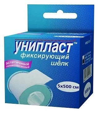 Купить  Пластырь катушка Унипласт 5смX500см шелк осн