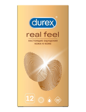 Купить  Durex Real Feel презервативы для естественных ощущений 12 шт.