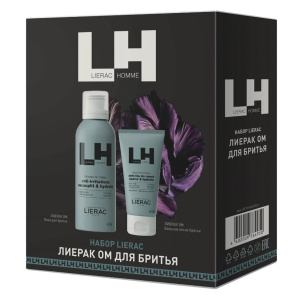 Купить  Lierac Homme набор для мужчин 150 мл пена для бритья + 75 мл бальзам после бритья
