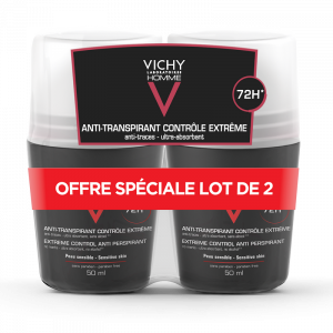 Купить  Vichy Homme дезодорант-антиперспирант 72 ч против избыточного потоотделения 50мл, 2 шт