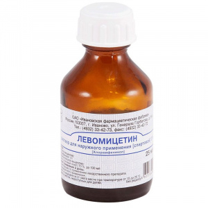 Купить  Левомицетин раствор д/наруж спирт 3% фл 25мл