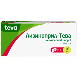 Купить  Лизиноприл-Тева таб 10мг №30