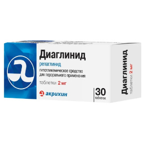 Купить  Диаглинид таб 2мг №30