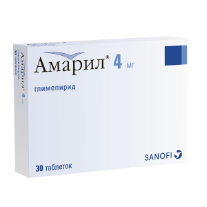 Купить  Амарил 4 мг 30 шт таблетки