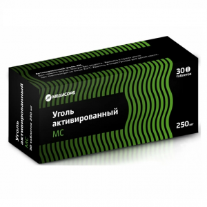 Купить  Уголь Активированный Медисорб таблетки 250мг №30