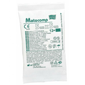 Купить  Matocomp 5 см х 5 см 5 шт cалфетки стерильные 12-слойные с 17 нитями