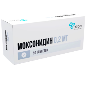 Купить  Моксонидин таблетки покрытые пленочной оболочкой 200мкг №90