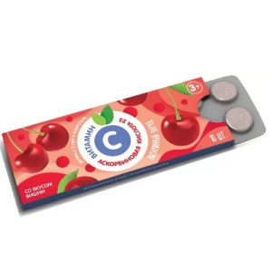 Купить  Аскорбиновая К-та с Сахаром таб 25мг №10 вишня