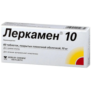 Купить  Леркамен 10 таблетки покрытые пленочной оболочкой 10мг №60