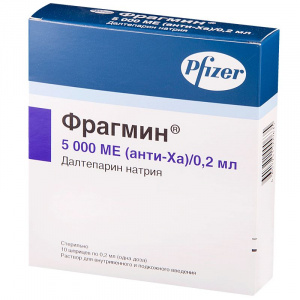 Фрагмин 5000МЕ анти-Ха/0,2мл р-р д/в/в и п/к введения шпр №10 Купить Фрагмин 5000МЕ анти-Ха/0,2мл р-р д/в/в и п/к введения шпр №10