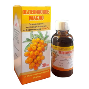 Купить  Облепиховое масло для внутреннего и местного применения флакон 30мл