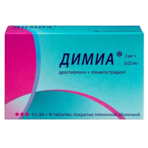 Купить  Димиа таблетки ппо 3мг+0,02мг №84