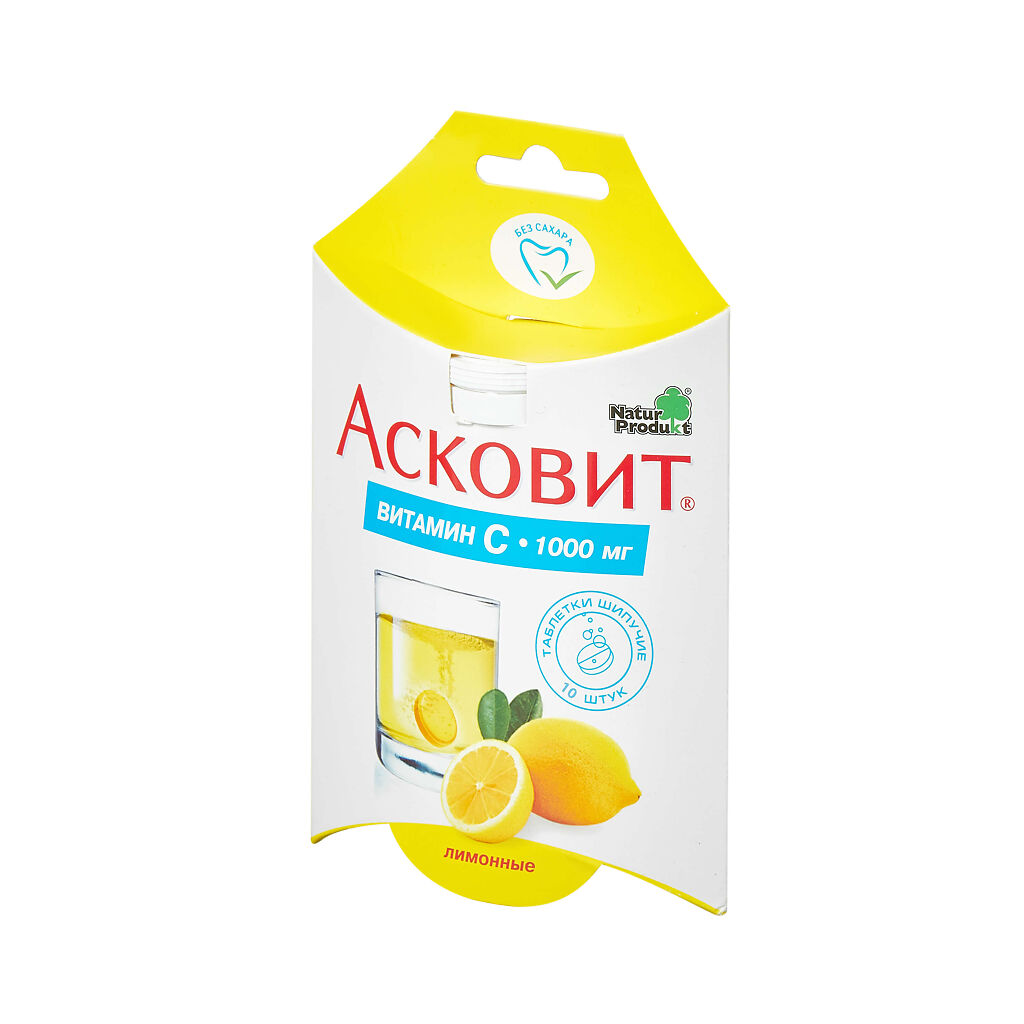 Купить Асковит таб шип 1000мг №10 лимон