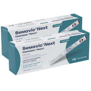 Купить  Набор 2 уп. Семавик Некст 1 мг/доза 3 мл 1 шприц-ручка + 4 иглы