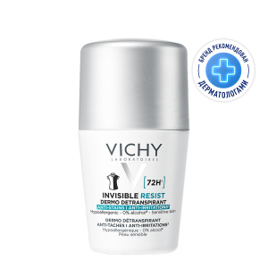 Купить  Vichy дезодорант-шарик 50мл инвизибл резист 72ч
