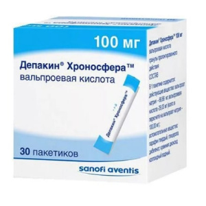 Депакин Хроносфера гран пролонг высвоб 100мг пак №30 Купить Депакин Хроносфера гран пролонг высвоб 100мг пак №30