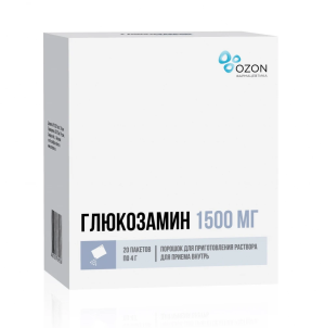 Купить  Глюкозамин 1500мг 20 шт порошок для приготовления раствора для приема внутрь
