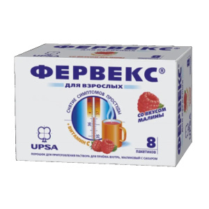 Купить  Фервекс 8 шт порошок для приема внутрь малина