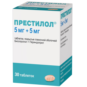 Купить  Престилол таб ппо 5мг+5мг №30