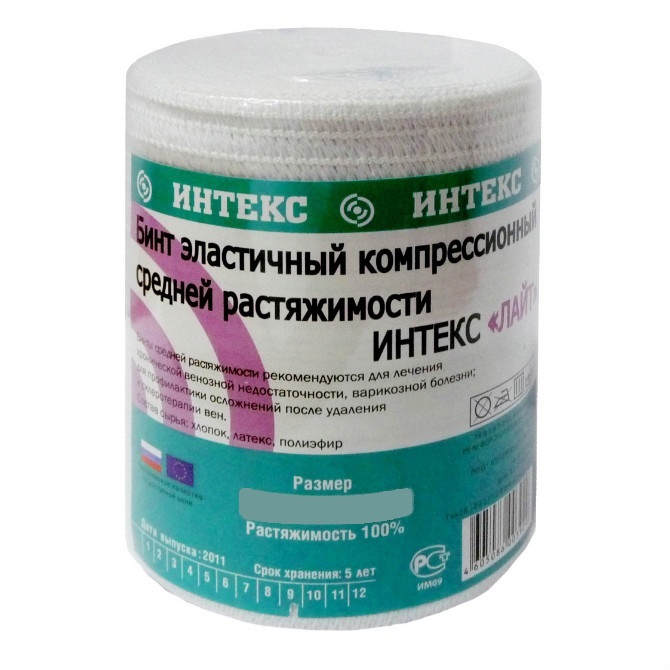 Бинт эласт Интекс 8смX5м ср растяж с застежками купить по цене 282 ₽ в ...
