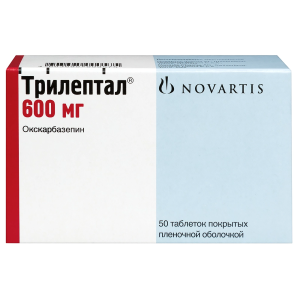 Купить  Трилептал 600 мг 50 шт таблетки покрытые пленочной оболочкой