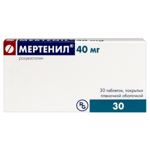 Купить  Мертенил 40 мг 30 шт таблетки покрытые пленочной оболочкой