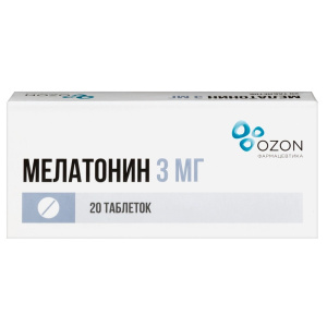 Купить  Мелатонин таб ппо 3мг №20