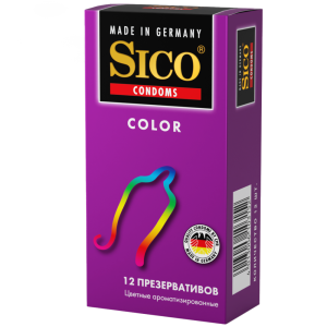 Купить  Sico Color презервативы разноцветные 12 шт.