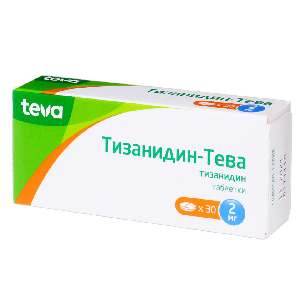 Тизанидин-Тева таблетки 2мг №30  по цене 170 ₽ в интернет аптеке .