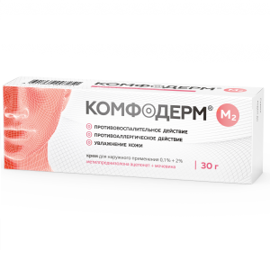 Купить  Комфодерм М2 крем для наружного применения 0,1%+2% 30г
