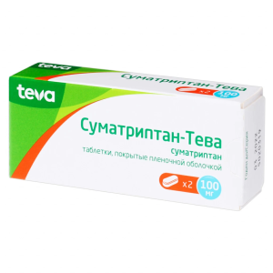 Купить  Суматриптан-Тева таб ппо 100мг №2