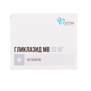 Купить  Гликлазид МВ таблетки с модифицированным высвобождением 30мг №60