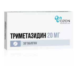Купить  Триметазидин таблетки покрытые пленочной оболочкой 20мг №30