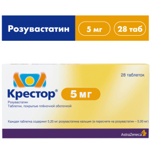 Купить  Крестор таблетки ппо 5мг №28