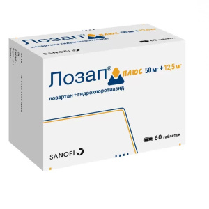 Купить  Лозап Плюс таб ппо 12.5 мг+50 мг №60