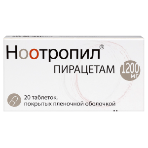 Ноотропил 1200 мг 20 шт таблетки покрытые оболочкой Купить Ноотропил 1200 мг 20 шт таблетки покрытые оболочкой