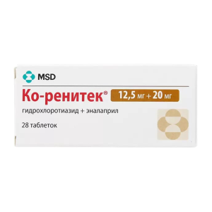 Купить  Ко-Ренитек таблетки 12,5мг+20мг №28