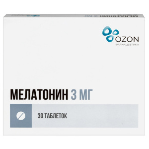 Купить  Мелатонин таб ппо 3мг №30